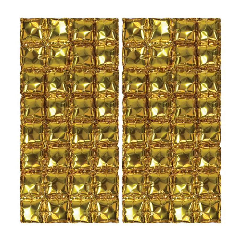 Foil Balloon Backdrop Gold, 3ft-6in x 23.5in