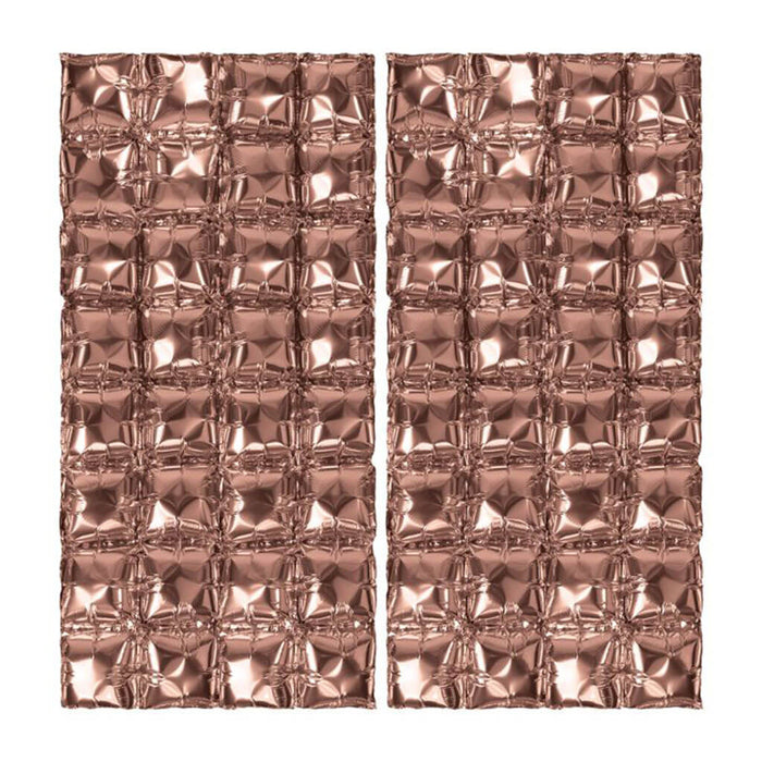 Foil Balloon Backdrop Rose Gold, 3ft-6in x 23.5in