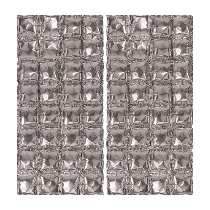 Foil Balloon Backdrops Silver, 3ft-6in x 23.5in