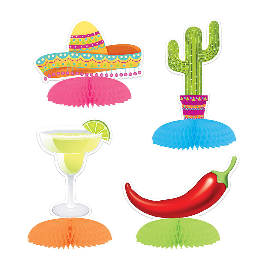 Fiesta Mini Centerpieces, 3-3/4in, 5-1/4in