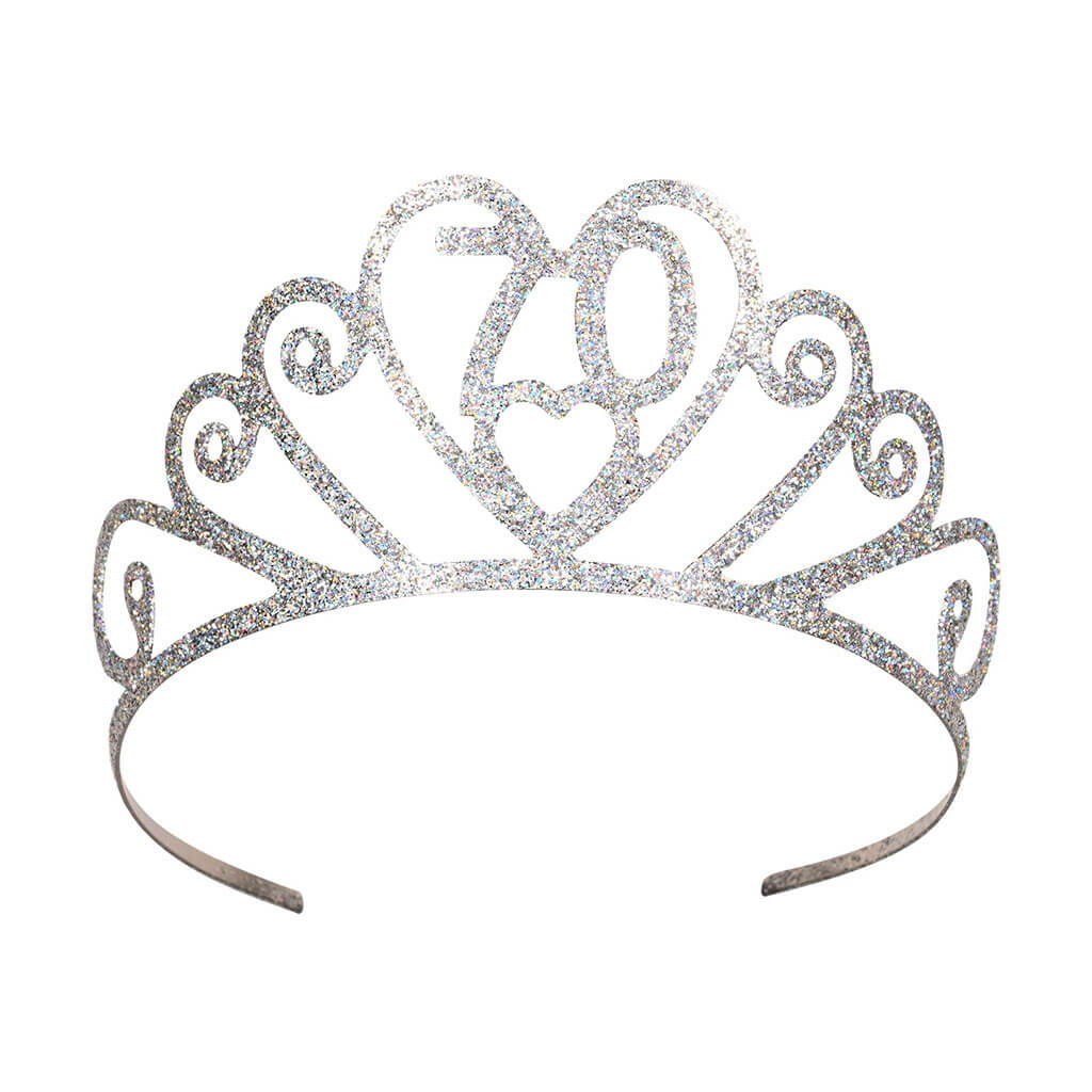 Glittered Metal &quot;70&quot; Tiara