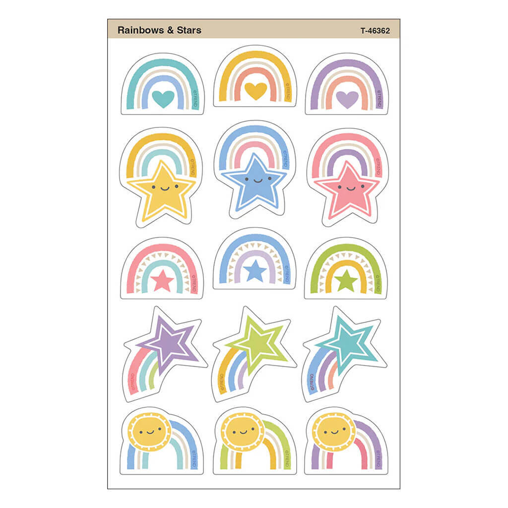 Rainbows &amp; Stars superShapes Stickers