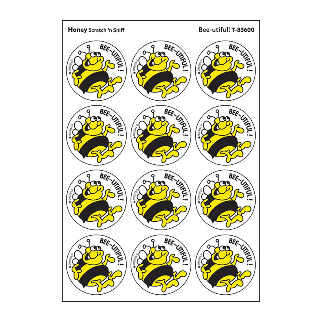 Bee-utiful!/Honey scent Retro Stinky Stickers