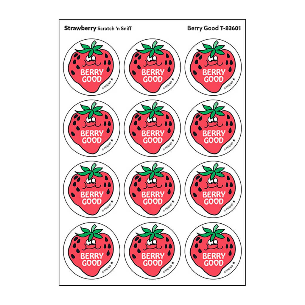 Berry Good/Strawberry scent Retro Stinky Stickers