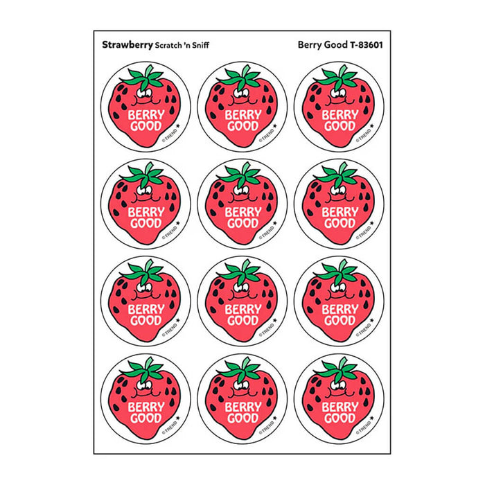 Berry Good/Strawberry scent Retro Stinky Stickers