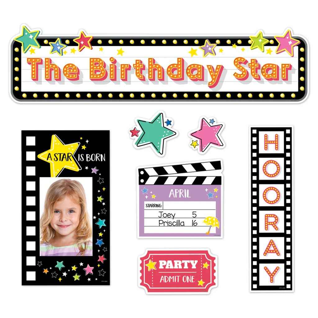 Star Bright Happy Birthday Mini Bulletin Board