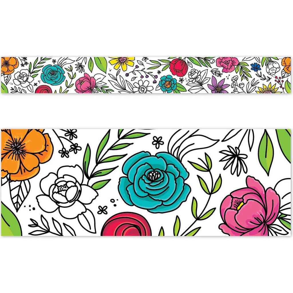 Doodly Blooms Bright Blooms EZ Border