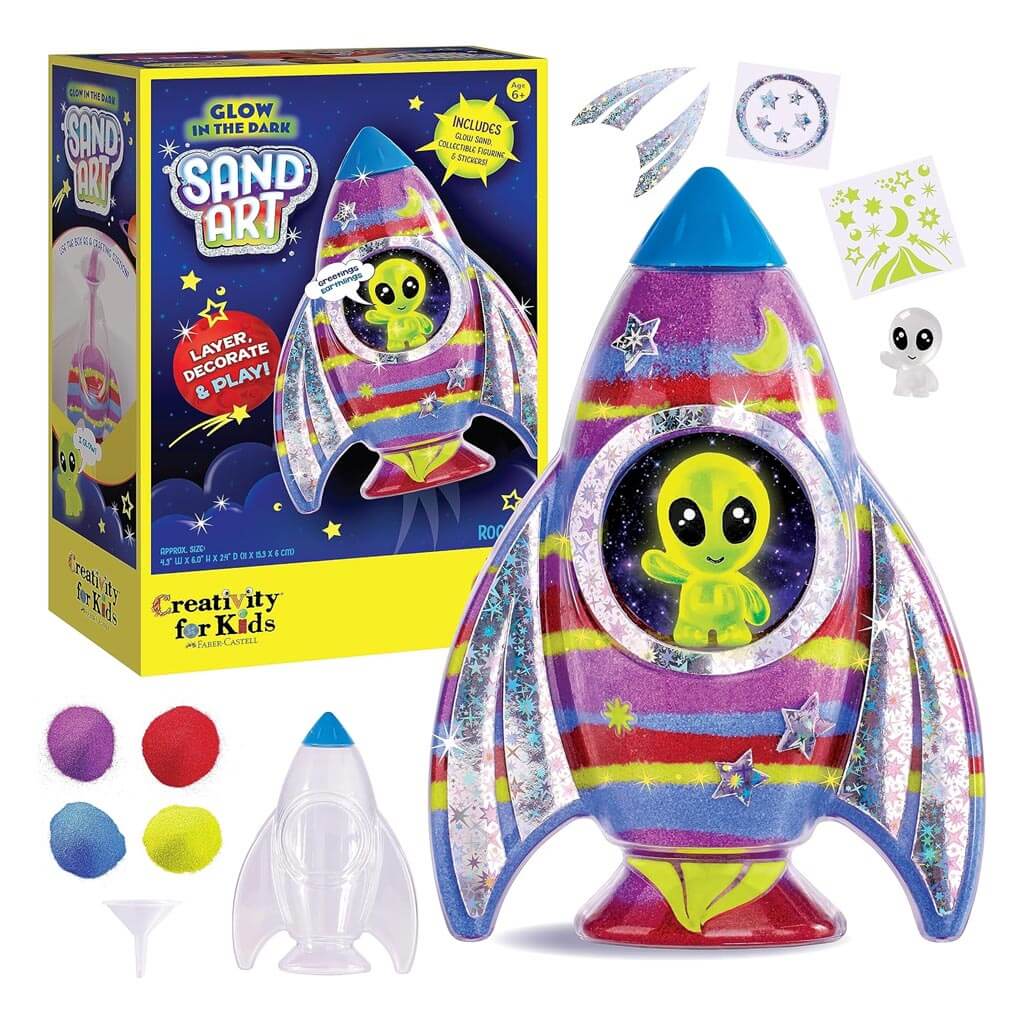 Glow In The Dark Sand Art Rocket Ship