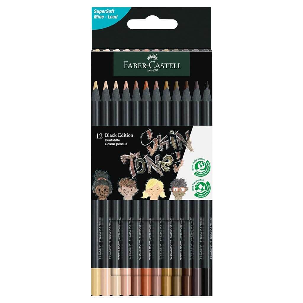 Color Pencils Black Edition 12ct, Skin Tones Box