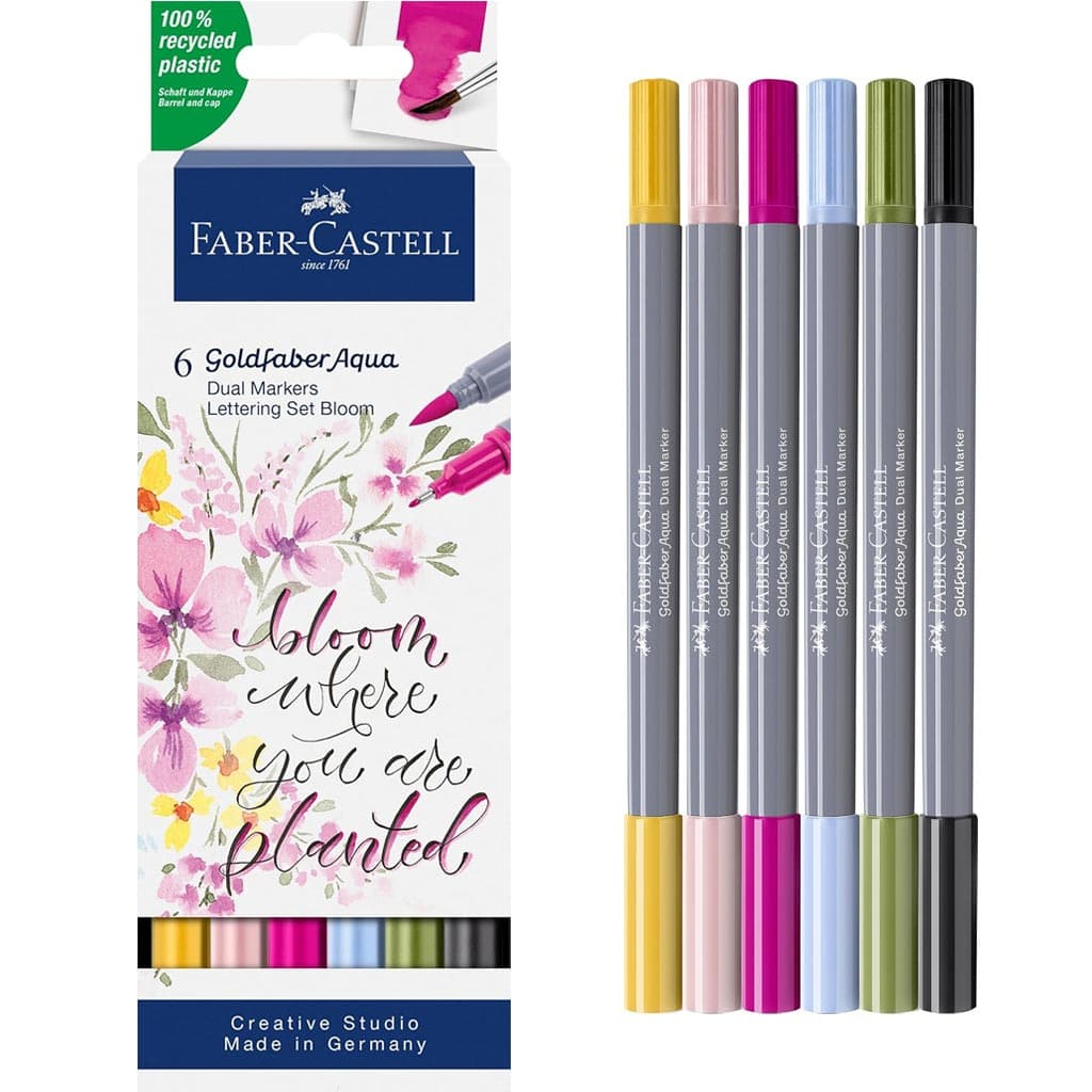 Goldfaber Dual Watercolor Marker 6ct, Lettering