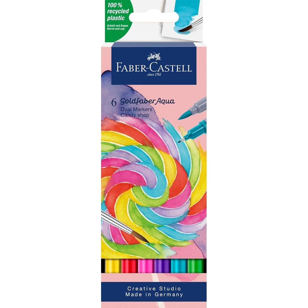 Goldfaber Dual Watercolor Marker 6ct, Candy Shop