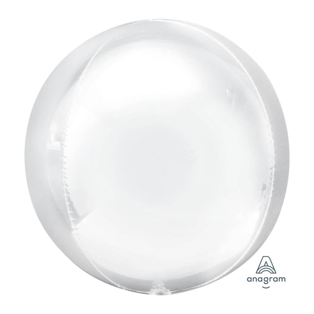 Orbs White Foil Balloon, 15in