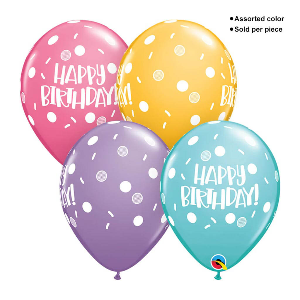 Birthday Dots &amp; Sprinkles Latex Balloon, 11in