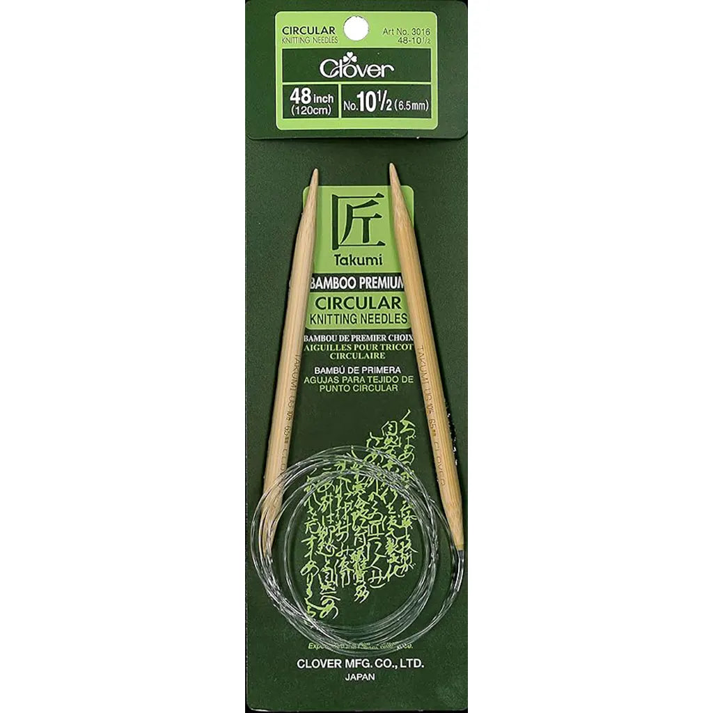 Takumi Bamboo Knitting Needles Circular 48in Size 10.5