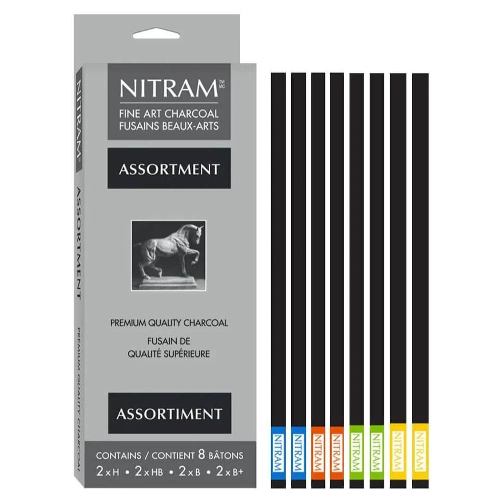Nitram Assorted Charcoal Set, 8pc