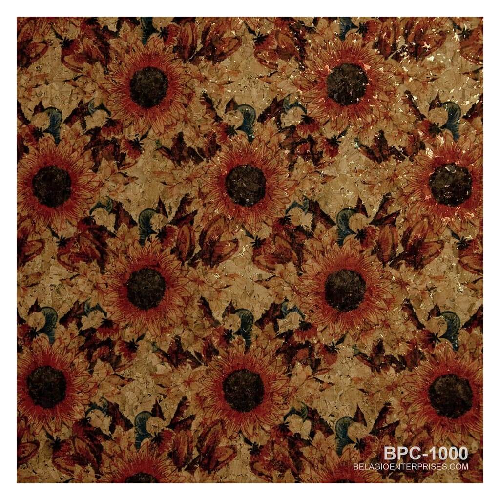 Red Sunflower Cork Sheets 18in x 15in 3Pc Pk