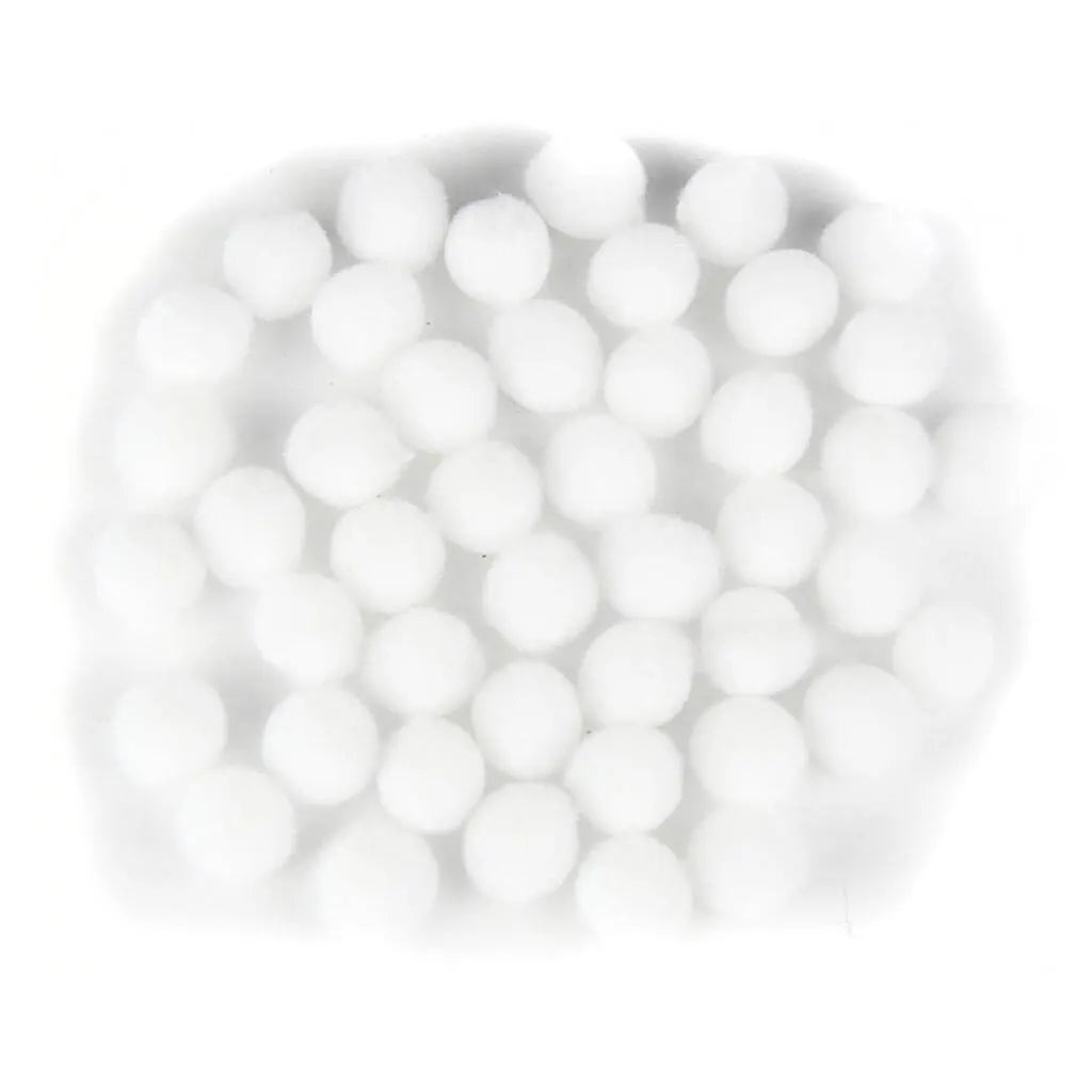 Touch of Nature 0.75in White Pom Poms, 45pcs