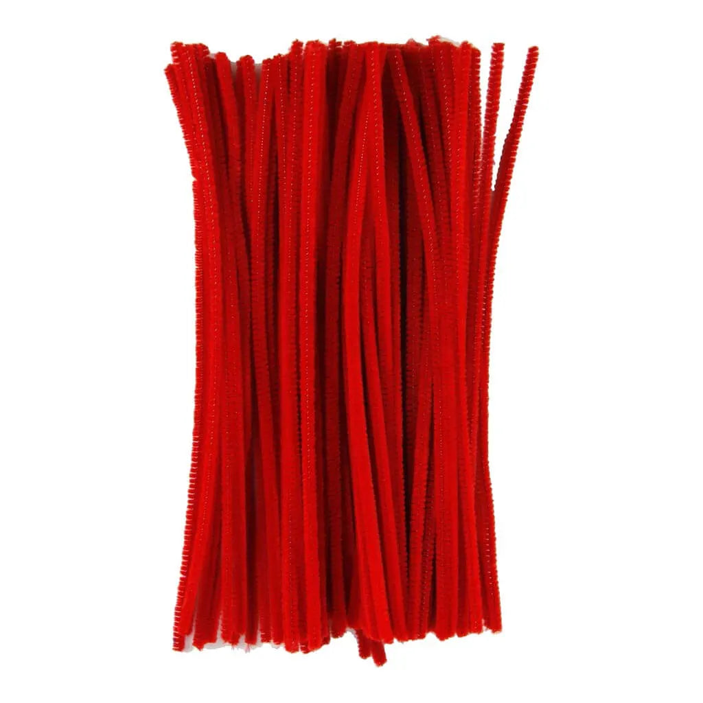 Touch of Nature 6mm x 12in Red Chenille Stem, 100pc box
