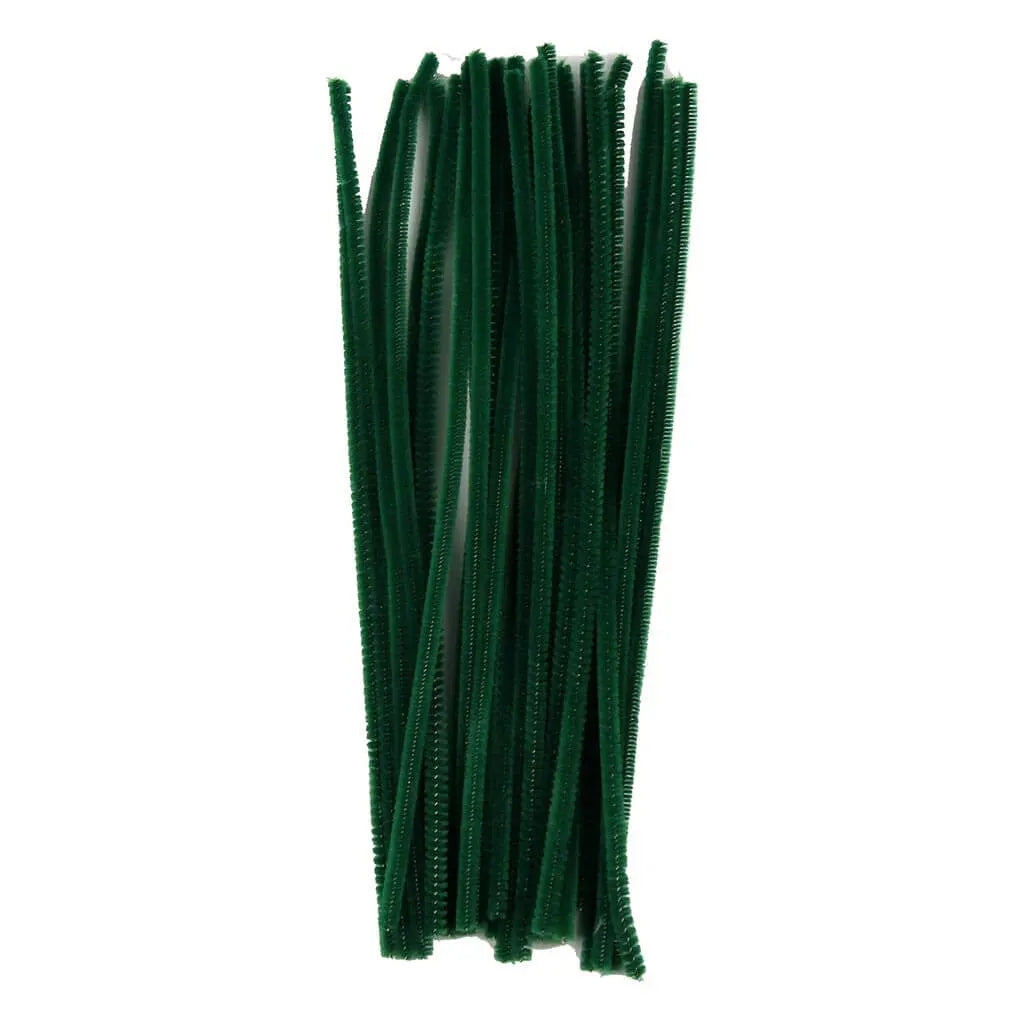 Touch of Nature 6mm x 12in Emerald Green Chenille Stem, 25pcs