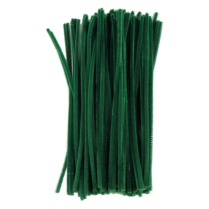 Touch of Nature 6mm x 12in Emerald Green Chenille Stem, 100pc box