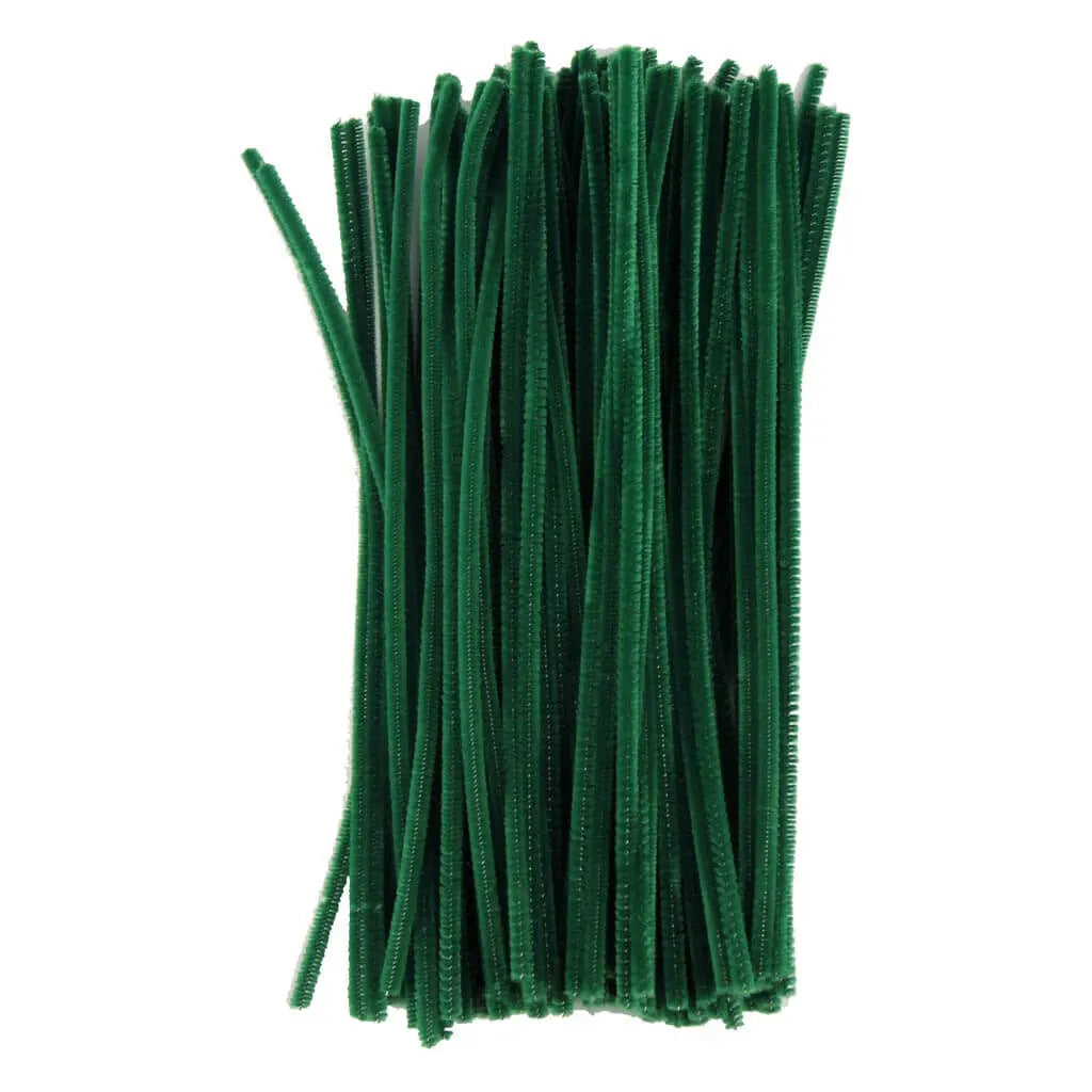Touch of Nature 6mm x 12in Emerald Green Chenille Stem, 100pc box