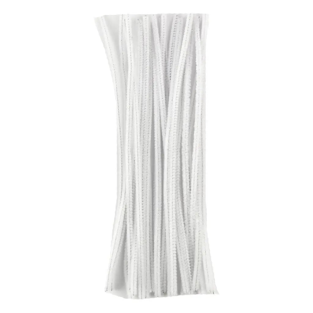 Touch of Nature 6mm x 12in White Chenille Stem, 25pcs