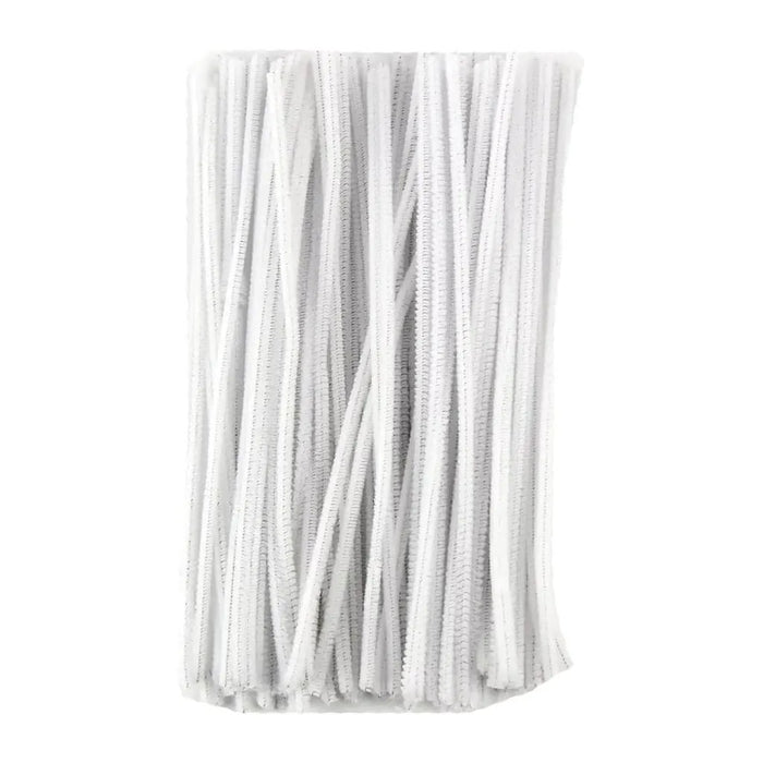 Touch of Nature 6mm x 12in White Chenille Stem, 100pc bag
