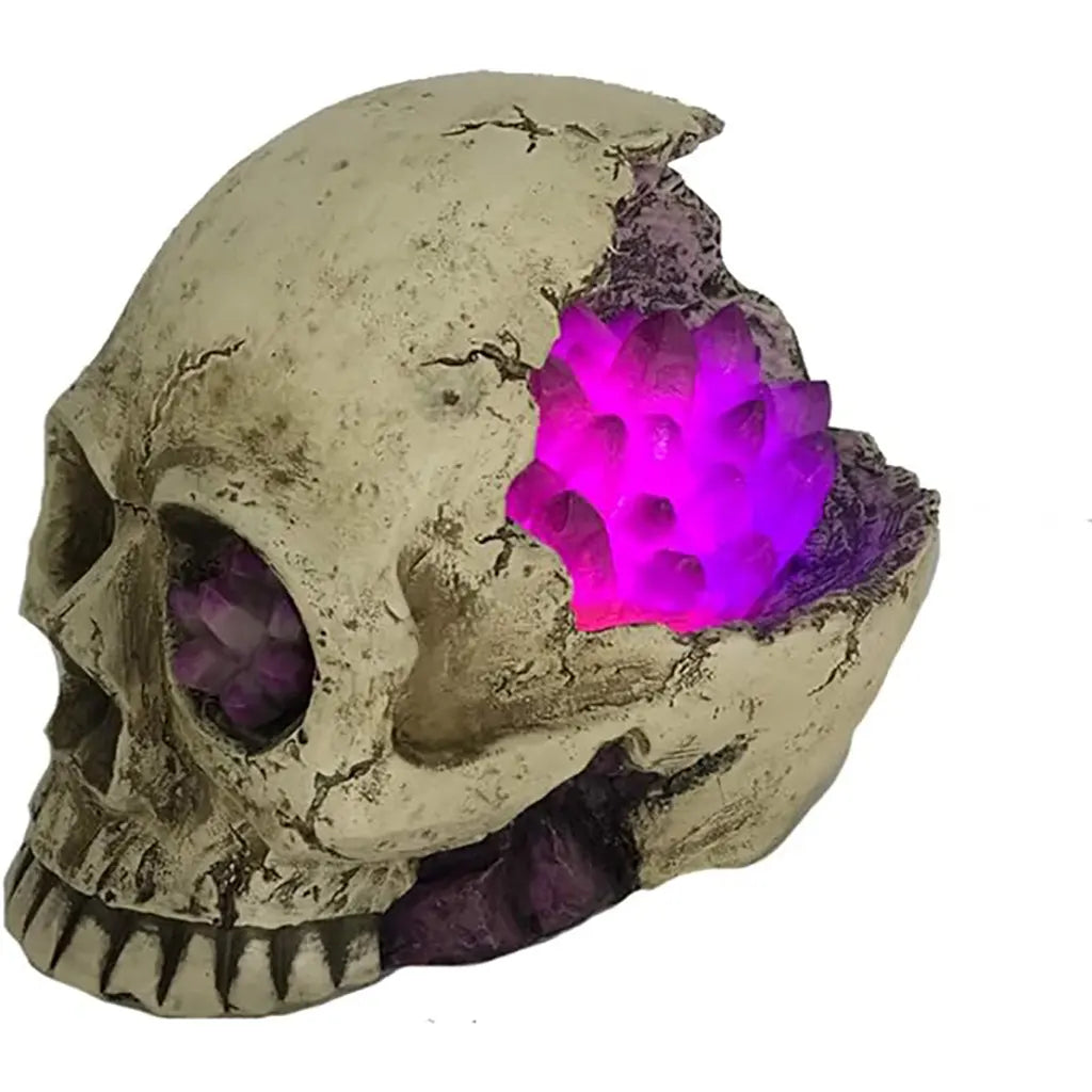 Touch of Nature 8in LED Crystal Skull