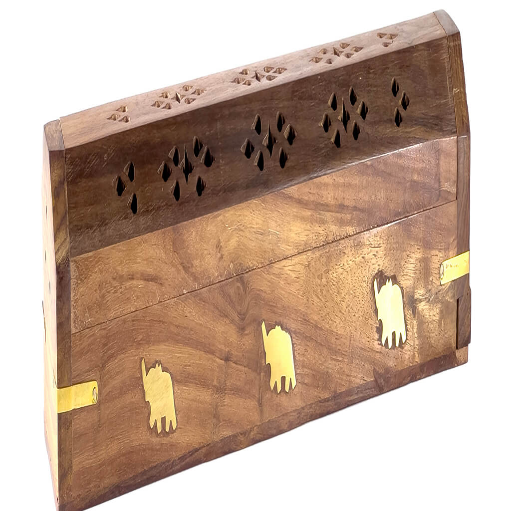 Spa Wood Incense Box Warmer, Elephant
