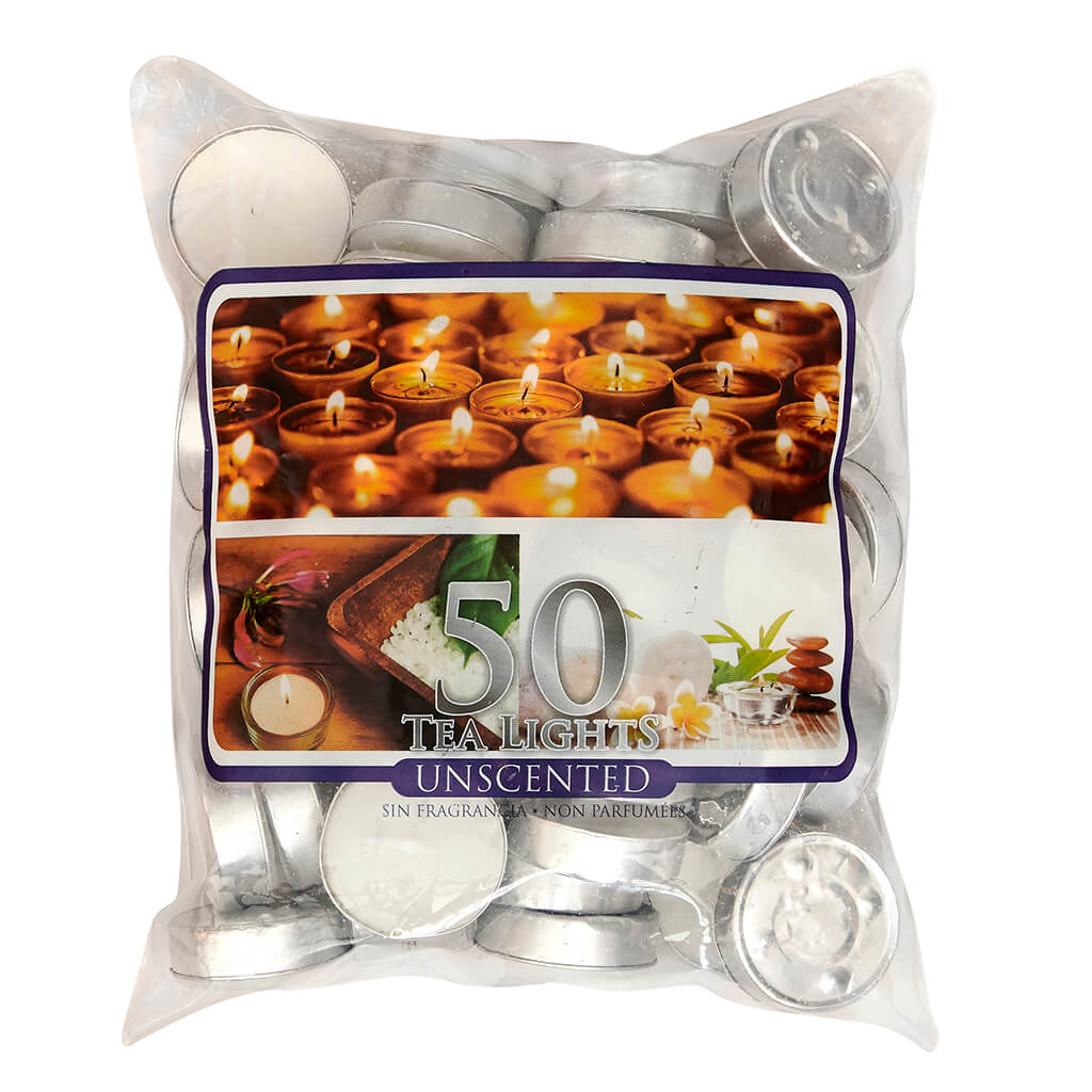 Spa Tea Lights Candle (50 Pack) Unscented