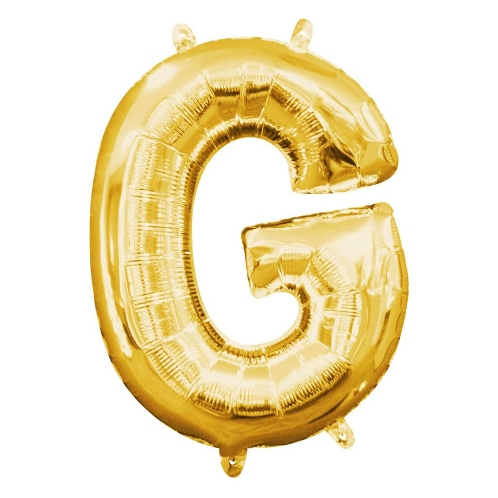 Foil Balloon Letter G Gold , 16in