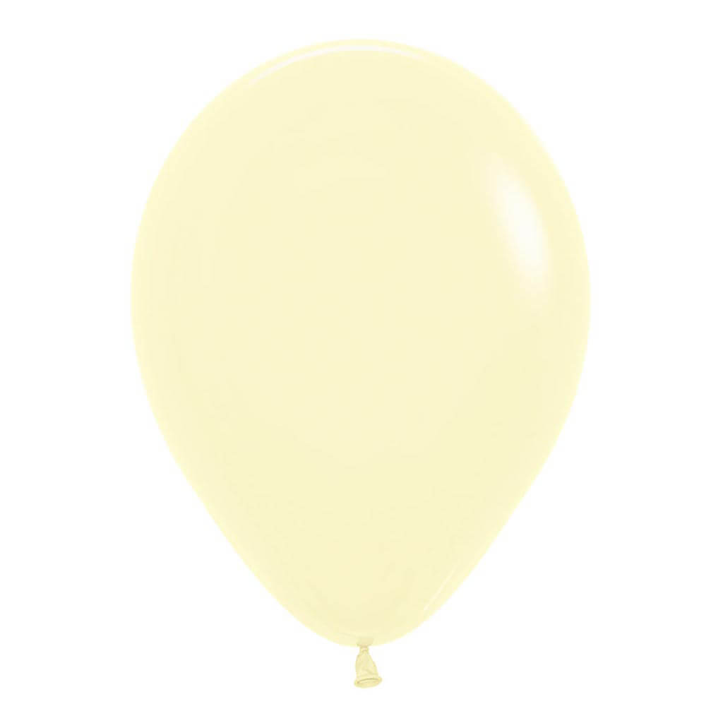 Pastel Matte Yellow Latex Balloon, 11in