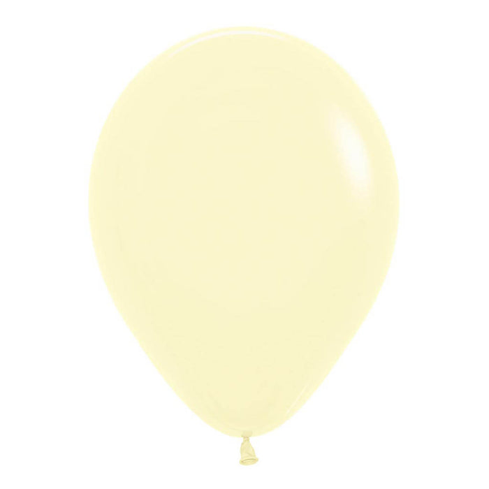 Pastel Matte Yellow Latex Balloon, 11in
