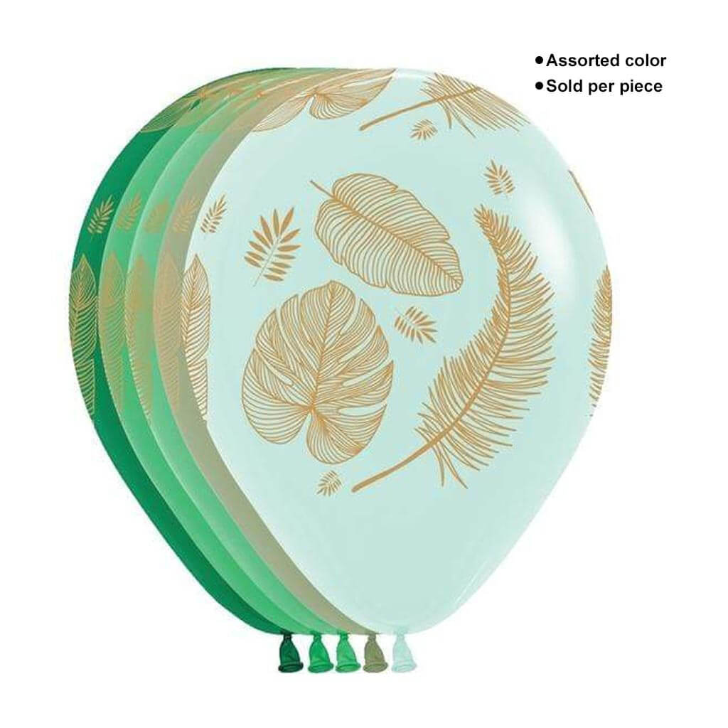 Tropical Leaves Latex Balloon, 11in