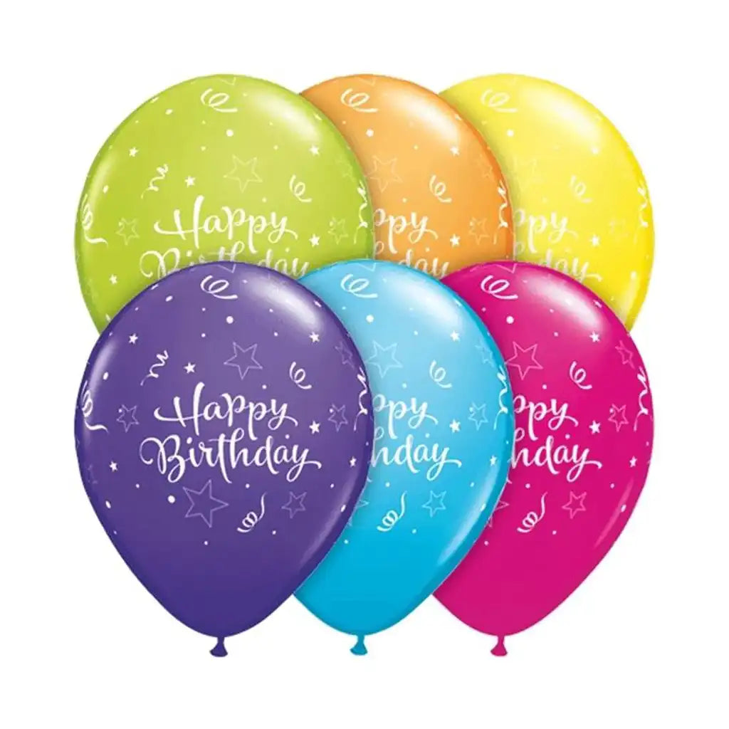 Birthday Shining Star Latex Balloon, 11in
