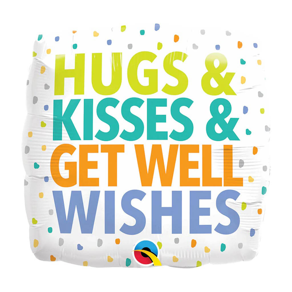 Hugs Kisses Get Well Wishes, 18in