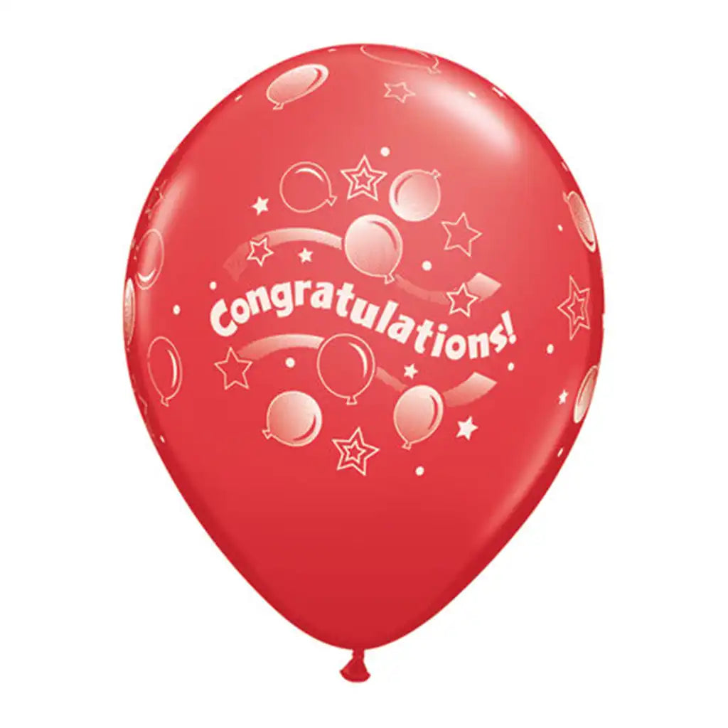 Congratulations Latex Balloon 11in, 6ct
