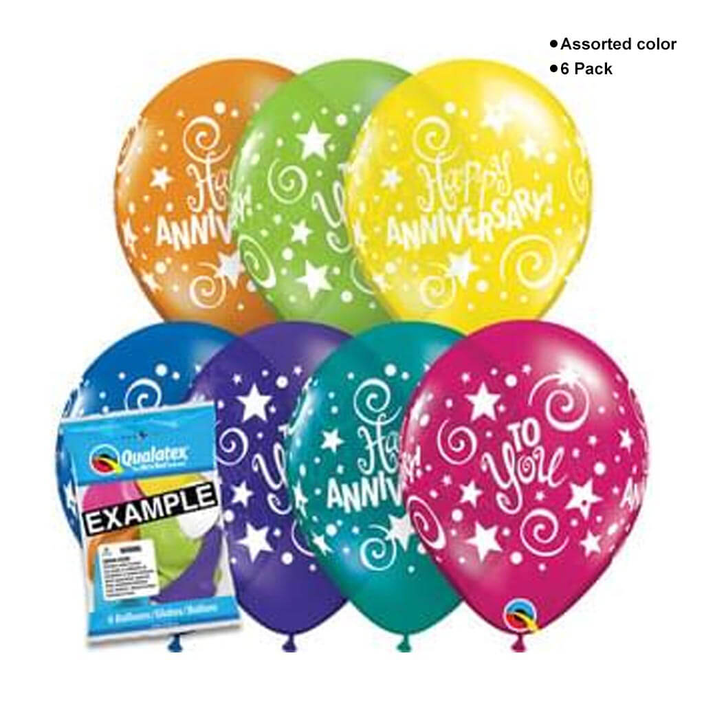 Anniversary Latex Balloon, 11in