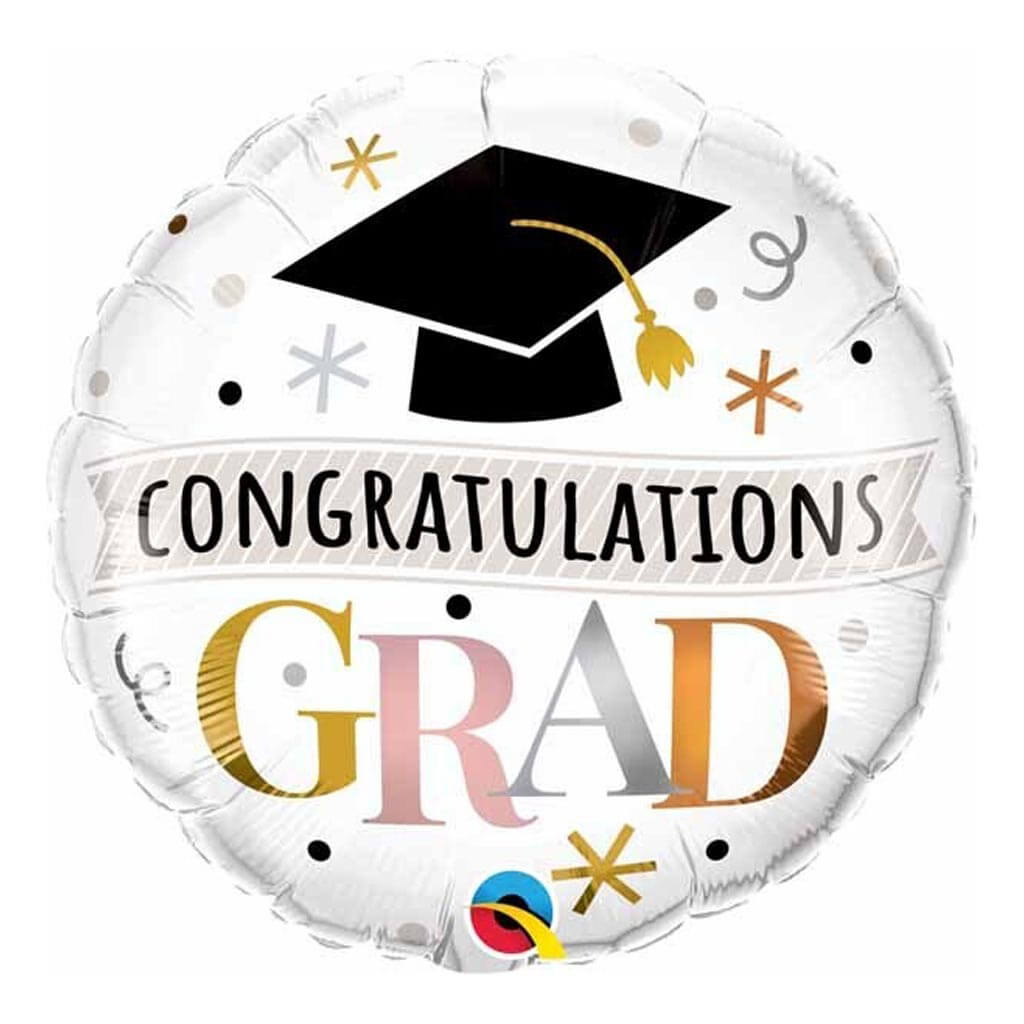 Congratulations Grad Rose Gold Foil Balloon, 18in