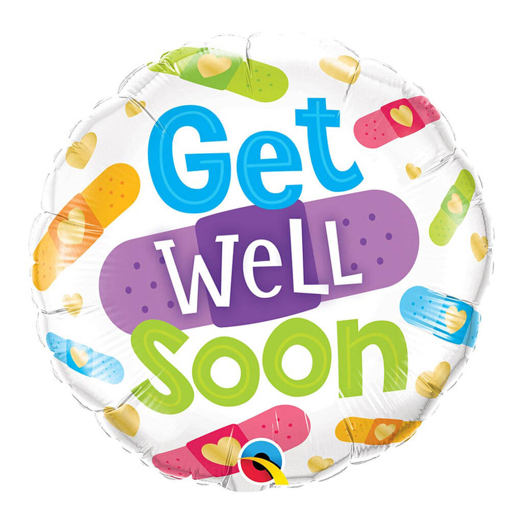 Get Well Soon Bandages Foil Balloon, 18in