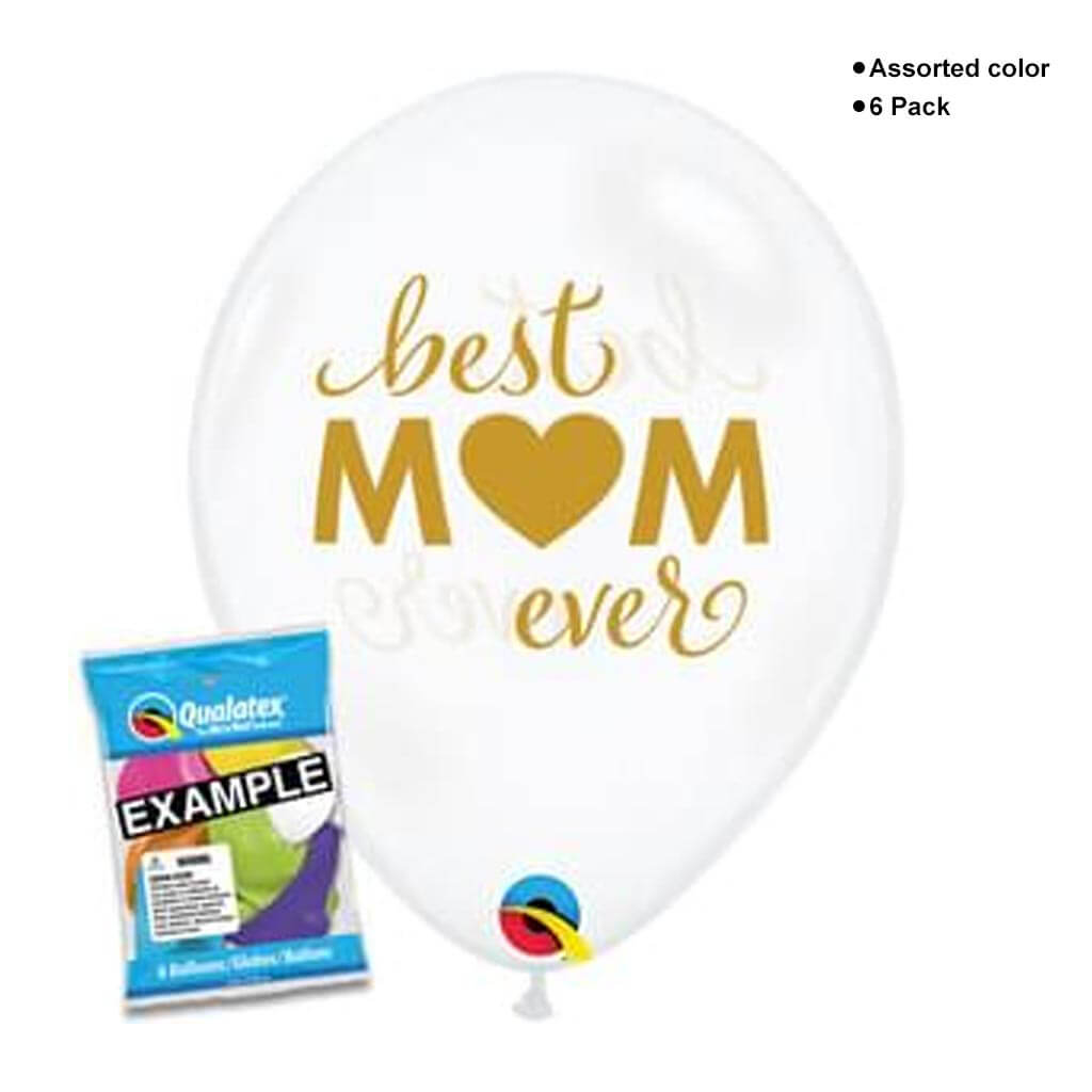 Simply Best Mom Latex Balloon 11in, 6ct