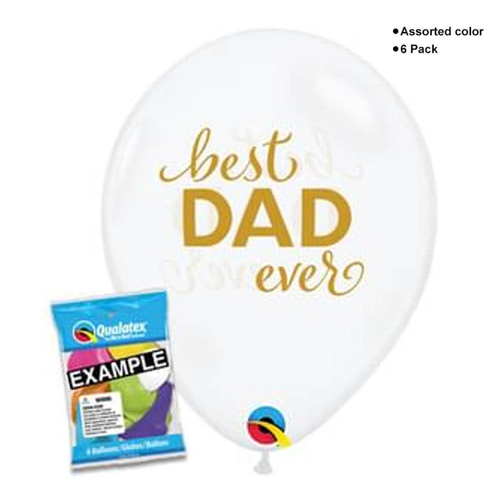 Simply Best Dad Latex Balloon 11in, 6ct