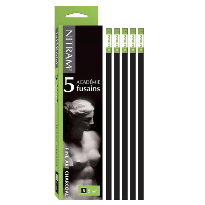 Nitram Acadamie Fusains Charcoal, 5mm