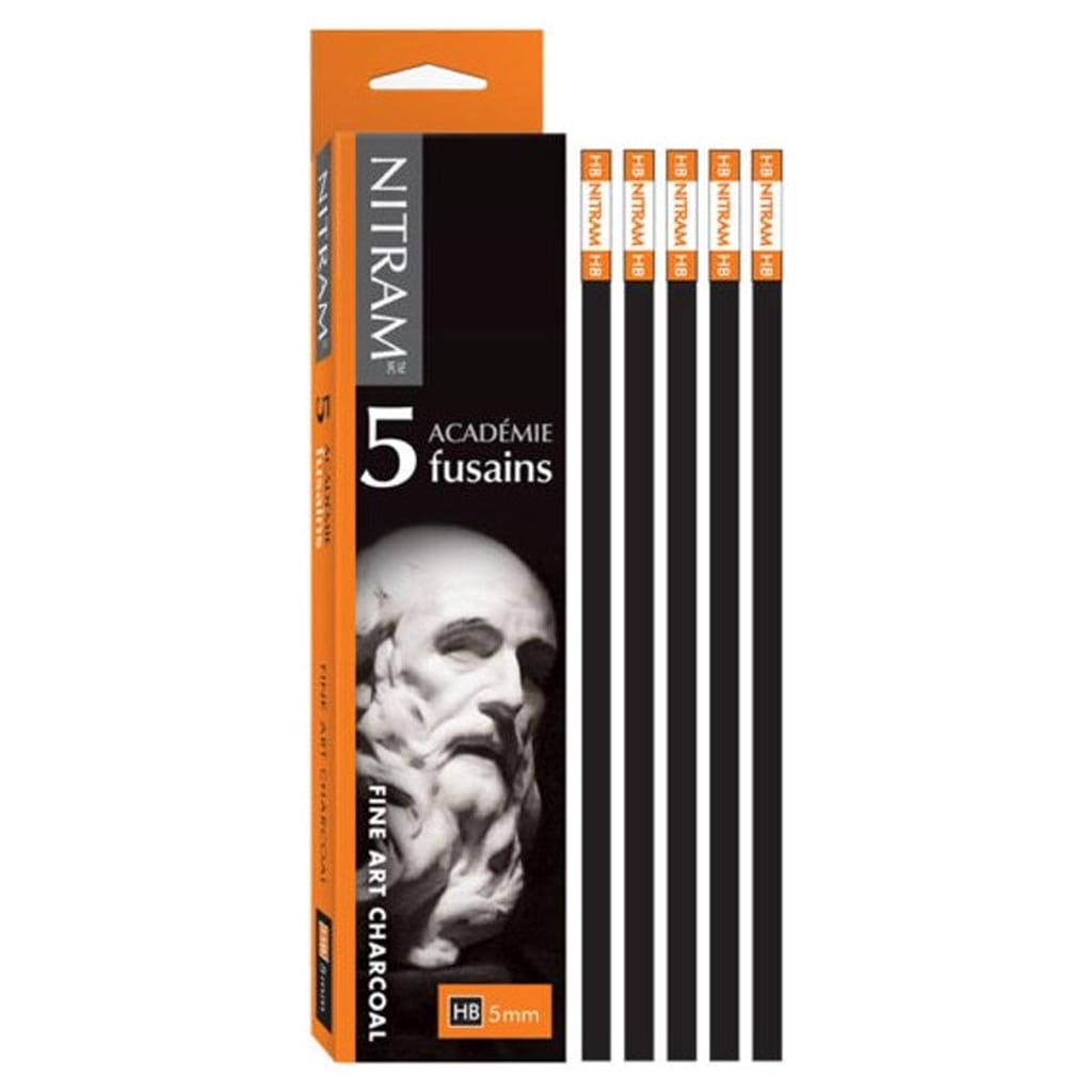 Nitram Acadamie Fusains Charcoal, 5mm