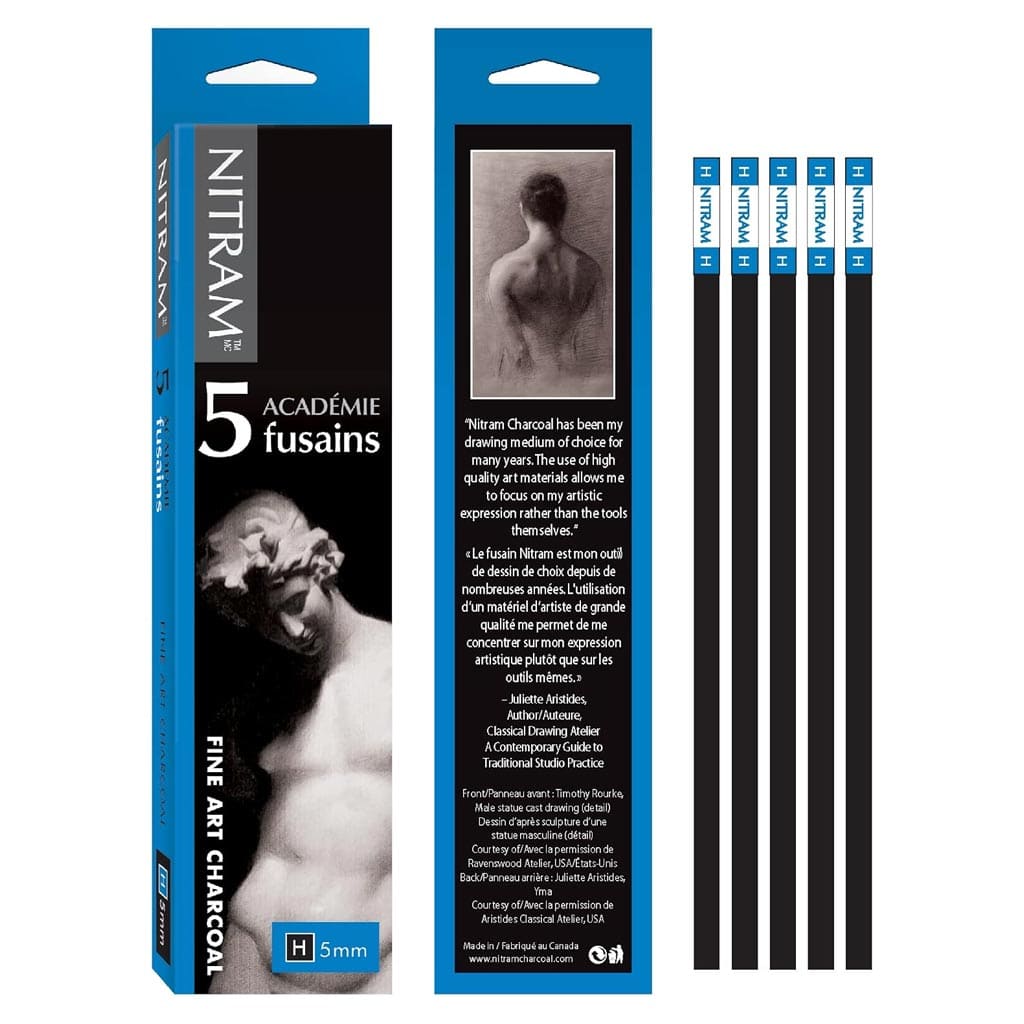 Nitram Acadamie Fusains Charcoal, 5mm