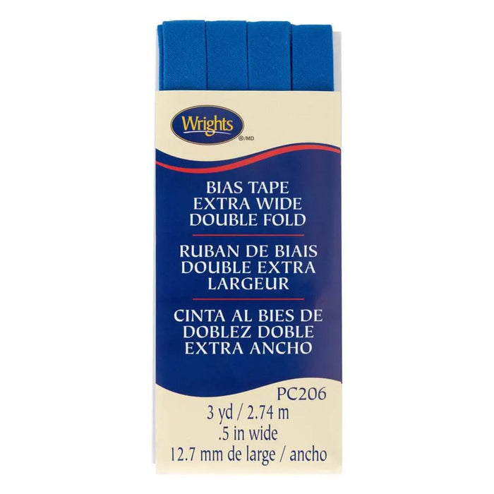 Wrights Double Fold Bias Tape .5INX3yd-Lapis