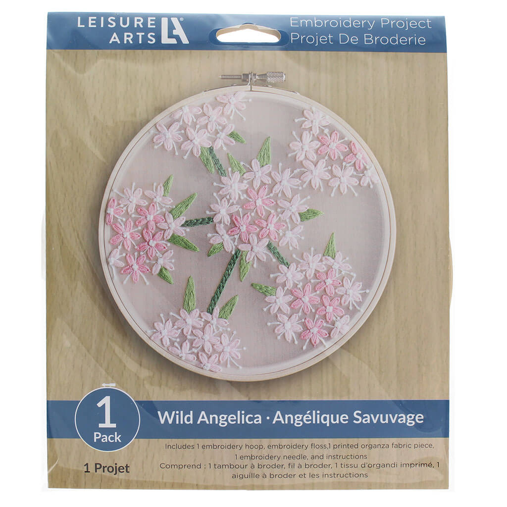 Leisure Arts Embroidery Kit 6in, Wild Angelica