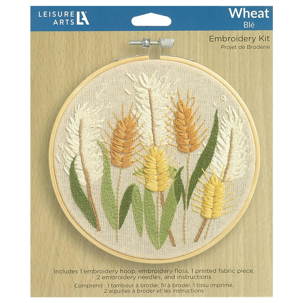 Leisure Arts Embroidery Kit 6in, Wheat