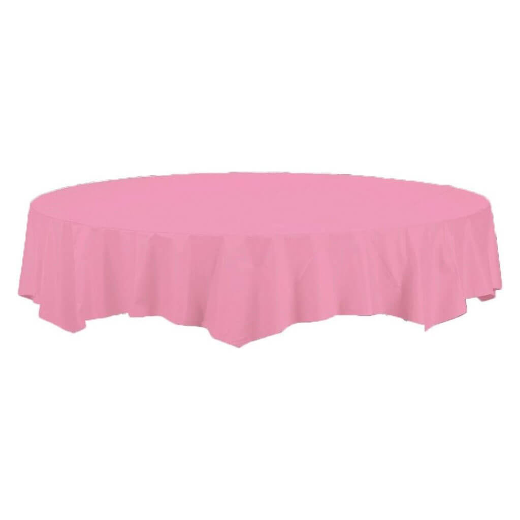 Candy Pink Round Tablecover, 82in