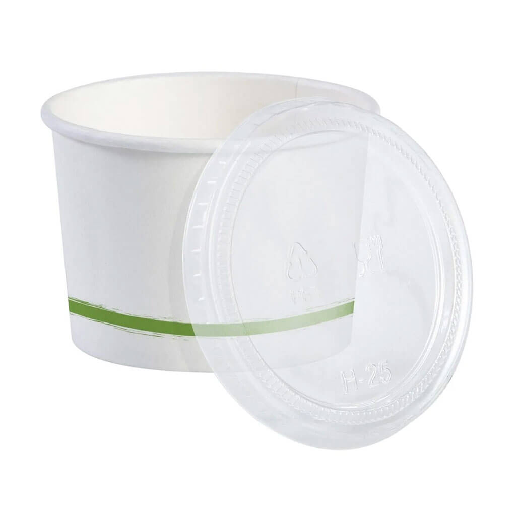 Paper Snack Cups with Plastic Lids, 9oz